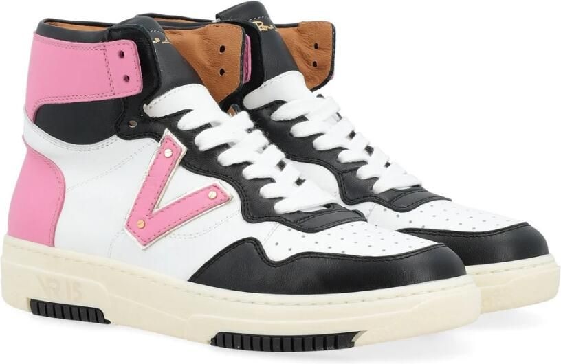 Via Roma 15 Midden Sneakers met Leren V-Detail - Foto 3