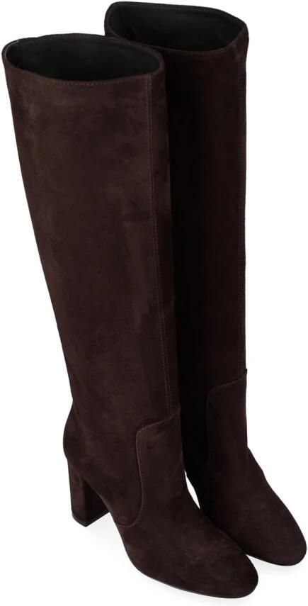 Via Roma 15 Suède bruine enkellaarzen