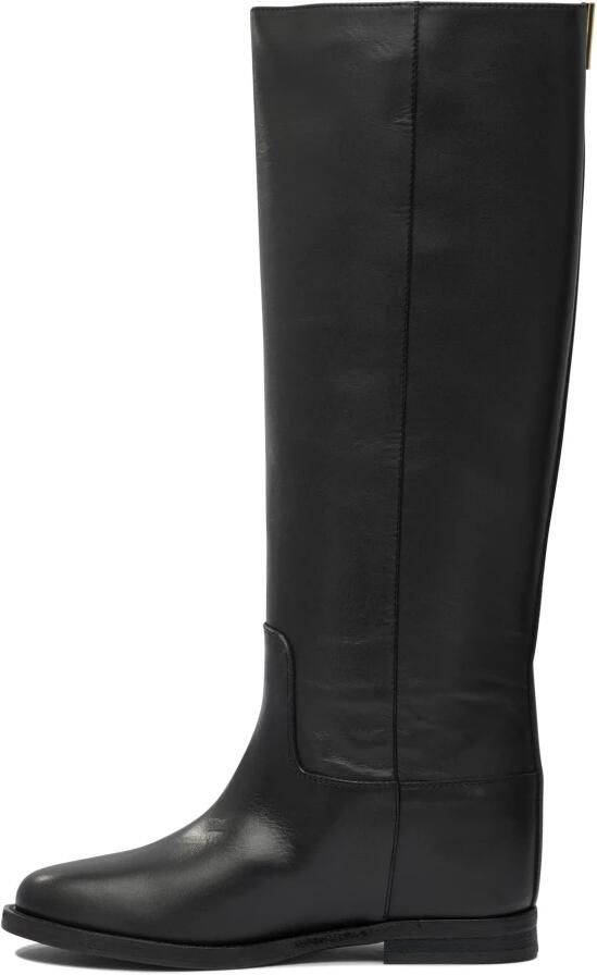 Via Roma 15 Zwarte Leren Enkellaarzen Stijlvol Chic