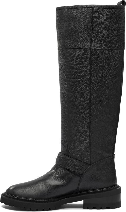 Via Roma 15 Zwarte Leren Enkellaarzen Stijlvol