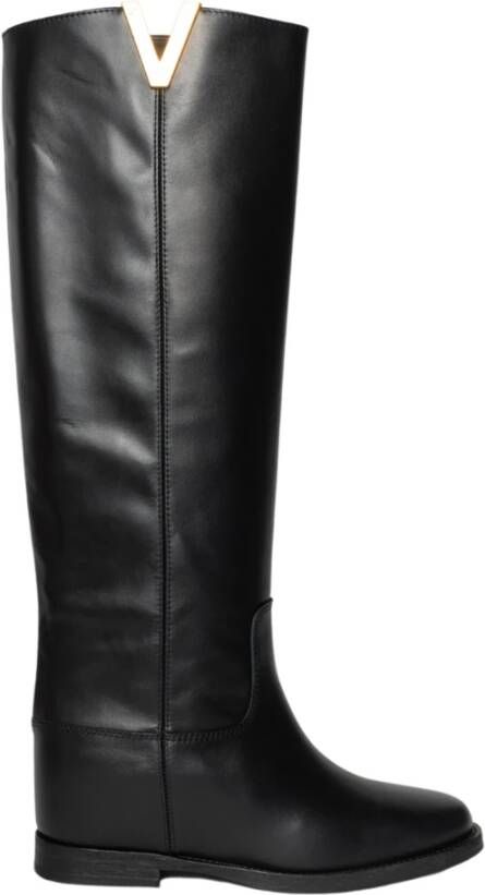 Via Roma 15 Zwarte laars 2568Bg Black Dames