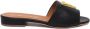 Via Roma 15 Zwarte leren platte schoenen met Voro - Thumbnail 1