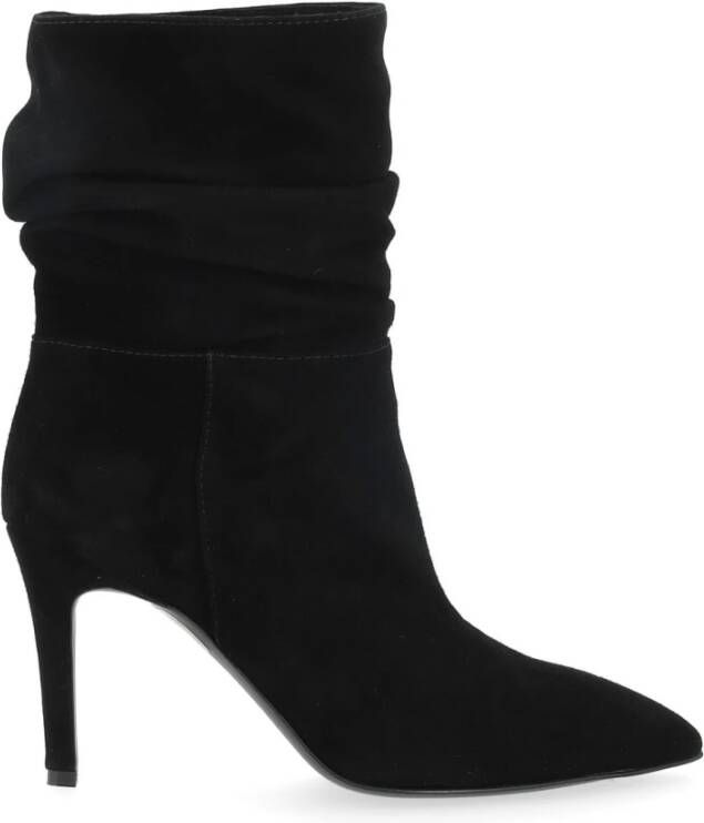 Via Roma 15 Zwarte Suède Haklaars Black Dames