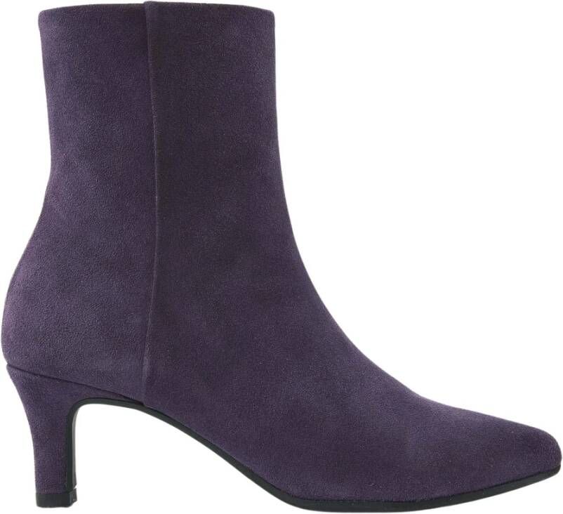 Via Vai Donkerpaarse Enkellaarzen Purple Dames