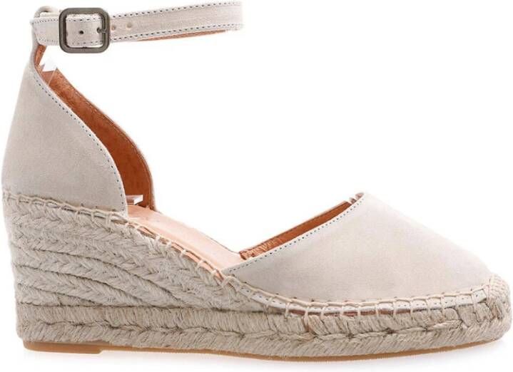 Via Vai Flora Braid Wedge Espadrilles Beige Dames