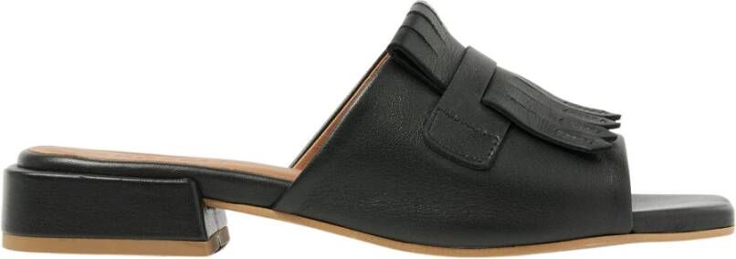 Via Vai Gigi Randy Zwarte Pantoffels Black Dames