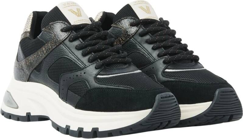 VIA VAI Lage Sneakers Dames Liz Curtis Maat: 36 Materiaal: Leer Kleur: Zwart