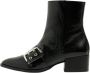Via Vai Rose Camden Enkellaarsjes Zwart Leer Black Dames - Thumbnail 6