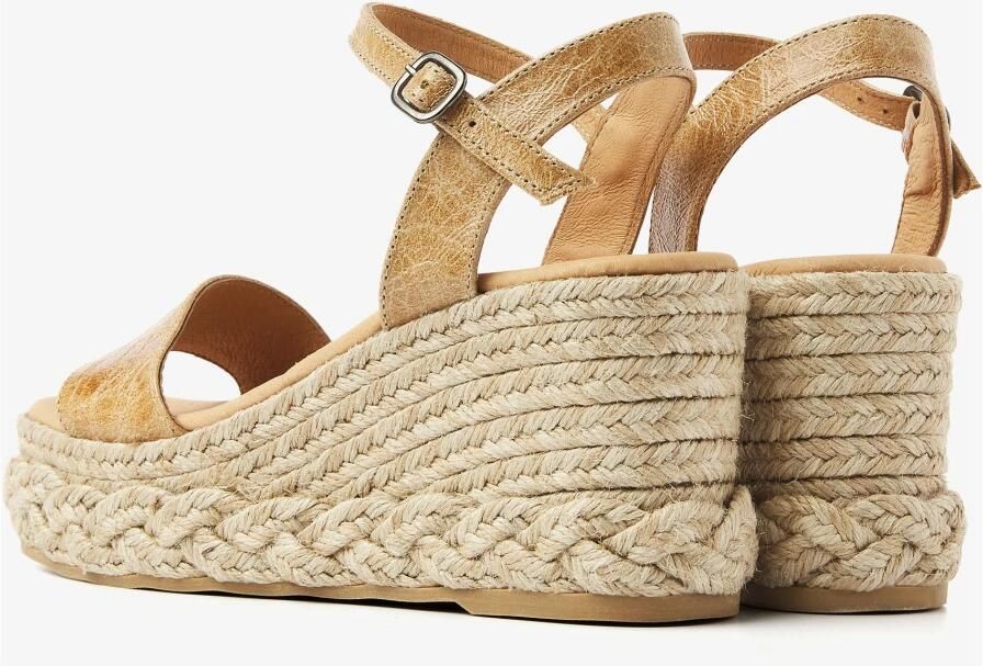 VIA VAI Capri Neva Espadrilles Dames Leer Cognac - Foto 4