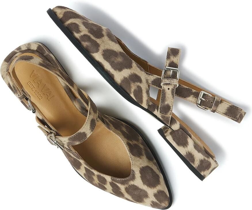 VIA VAI Slingbacks Dames Jazz Valerie Maat: 39 Materiaal: Suède Kleur: Beige - Foto 4
