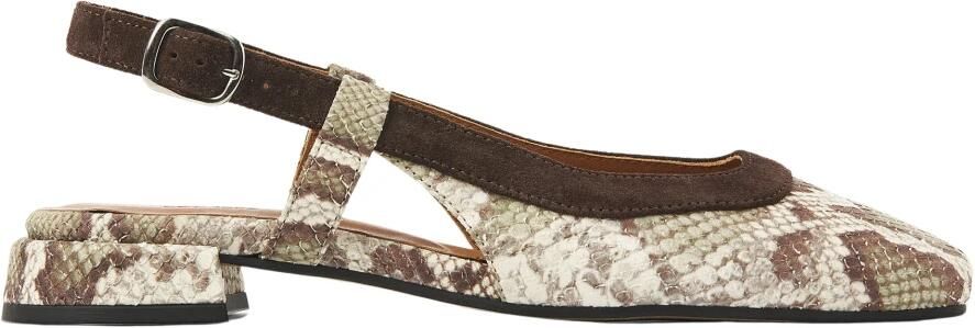 VIA VAI Julie Xena Slingbacks Dames Leer Groen