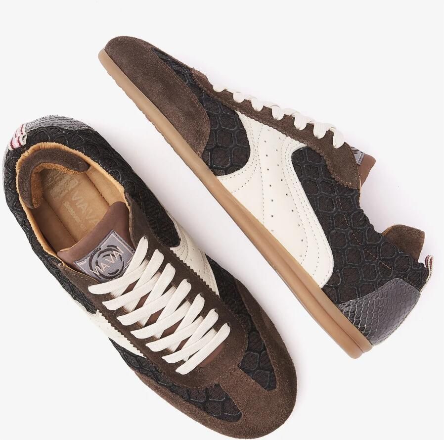 VIA VAI June Haylee Sneakers Dames Leer & Suède Bruin