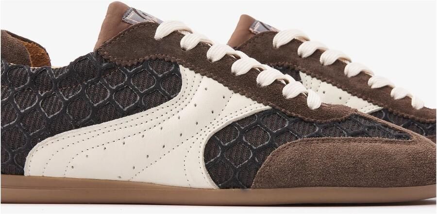 VIA VAI June Haylee Sneakers Dames Leer & Suède Bruin - Foto 7