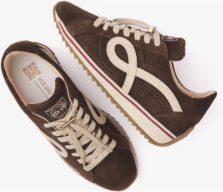 VIA VAI Mikki Eve Sneakers Dames Suède Bruin