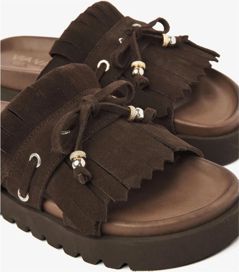 VIA VAI Rae Laila Sandalen Dames Suède Bruin