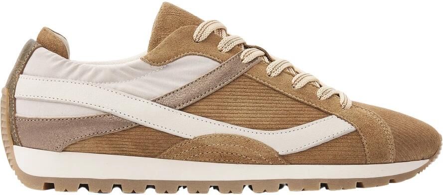 VIA VAI Scott Nala Sneakers Dames Leer Suède Textiel Beige