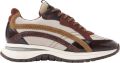 VIA VAI Usher Lott Sneakers Dames Suède Leer Mesh Rood - Rood
