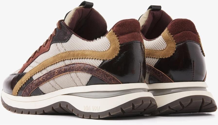 VIA VAI Usher Lott Sneakers Dames Suède Leer Mesh Rood - Foto 6