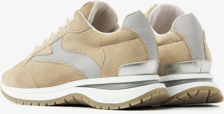 VIA VAI Usher Riggs Sneakers dames Leer Mesh Suède Beige - Foto 2