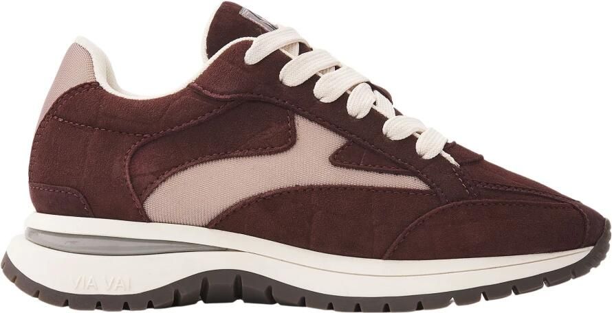VIA VAI Usher Riggs Sneakers Dames Mesh Suède Rood