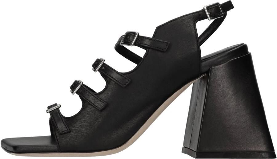 Vic Matié Ming Open Sandal Buckles Zwart