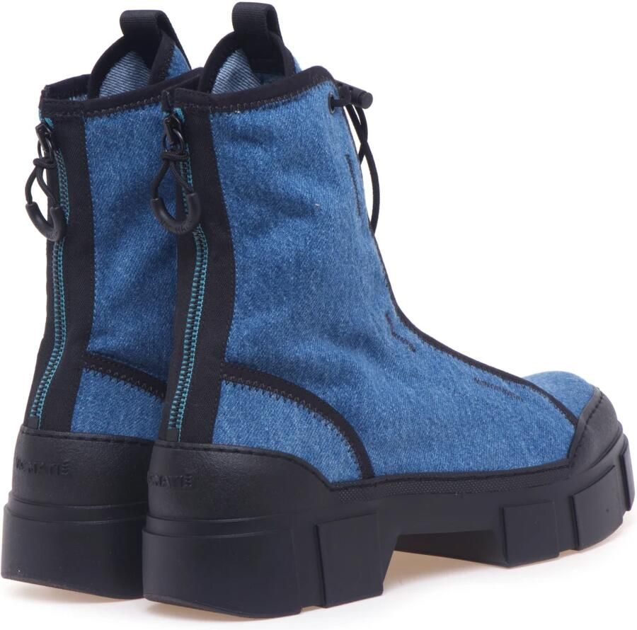 Vic Matié Blauwe Gewassen Denim Amfibie Schoenen Blue Dames - Foto 2