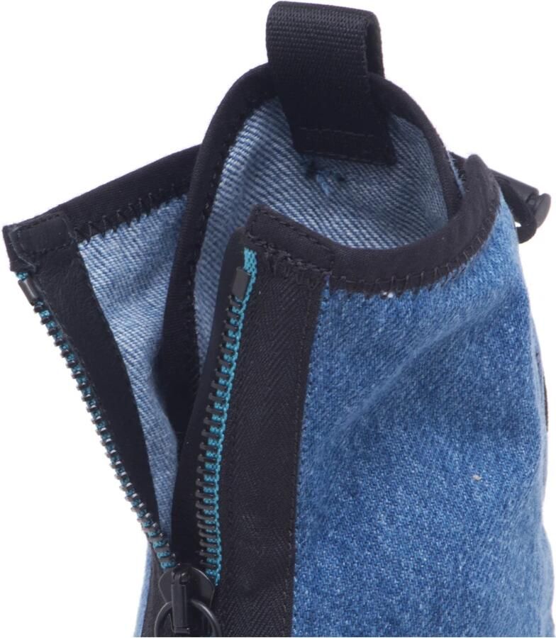 Vic Matié Blauwe Gewassen Denim Amfibie Schoenen Blue Dames - Foto 4