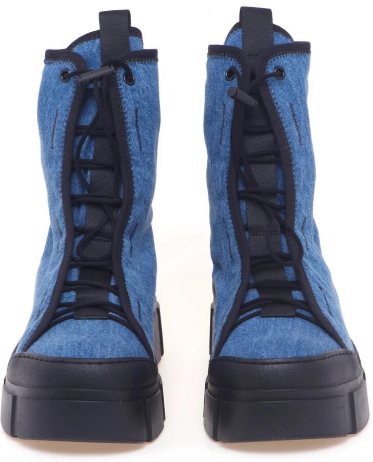 Vic Matié Blauwe Gewassen Denim Amfibie Schoenen Blue Dames - Foto 5