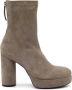 Vic Matié Beige suède enkellaarzen Beige Dames - Thumbnail 7