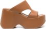 Vic Matié Bruine Plateau Sandalen Amandel Teen Brown Dames - Thumbnail 1