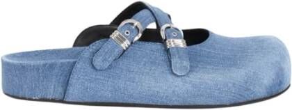 Vic Matié Denim Clog Sandalen met Gekruiste Bandjes