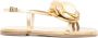 Vic Matié Gouden Bloem Platte Sandalen Yellow Dames - Thumbnail 1