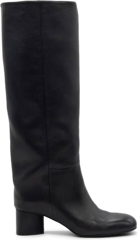 Vic Matié H12 Drop Minimalistische zwarte laars van leer