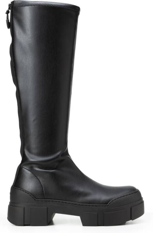 Vic Matié Hoge Laarzenmet Pinafore Metal Black Dames