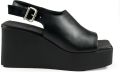 Vic Matié K10 Block Wedge Sandal - Zwart