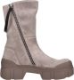 Vic Matié Roccia Enkellaars in Zand Spaltleder Beige Dames - Thumbnail 6