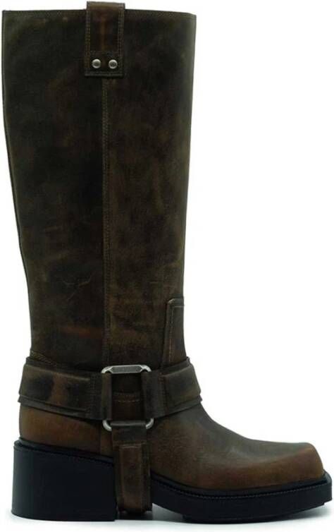 Vic Matié Lederen laarzen in Gaucho-stijl Brown Dames
