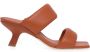 Vic Matié Rode Leren Mid-Hak Casual Sandalen Red Dames - Thumbnail 4
