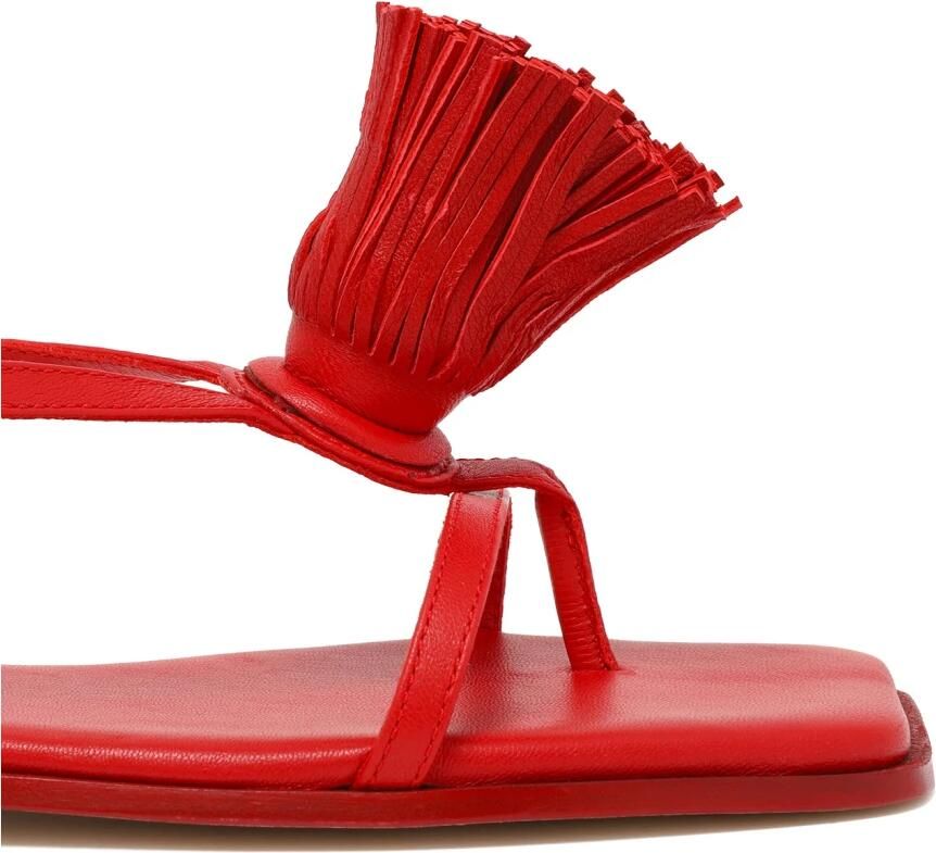 Vic Matié Leren Sandalen met Franje Detail - Foto 2