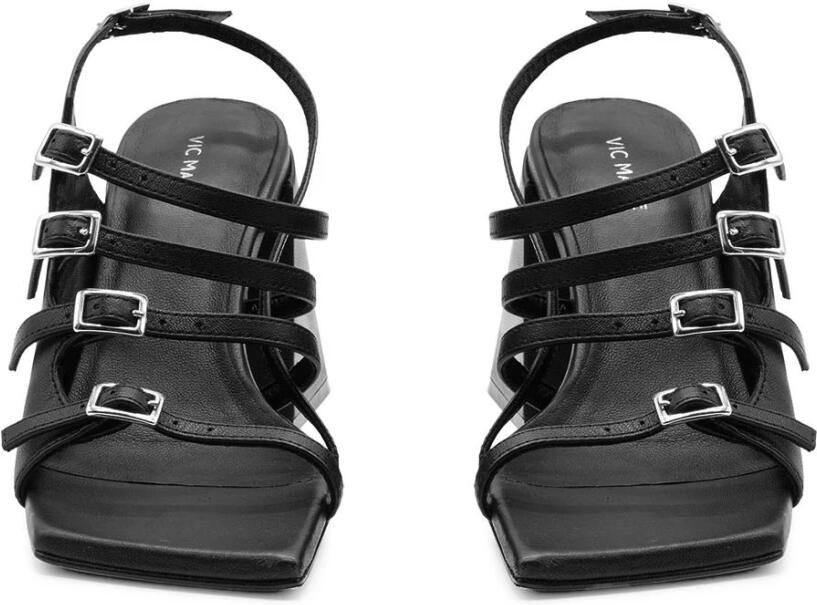 Vic Matié Ming Open Sandal Buckles Zwart