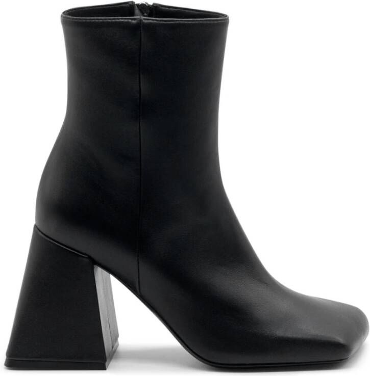 Vic Matié Minimalistische enkellaars Ming in zwart Black Dames