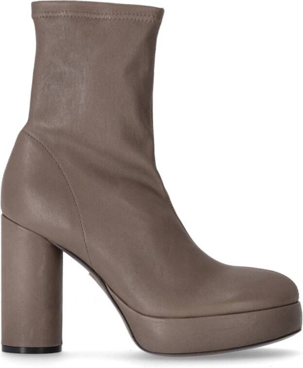 Vic Matié Enkellaarzen VIC MATIÉ PULP SCHLAMM SOCKE STIEFELETTE MIT ABSAT in bruin