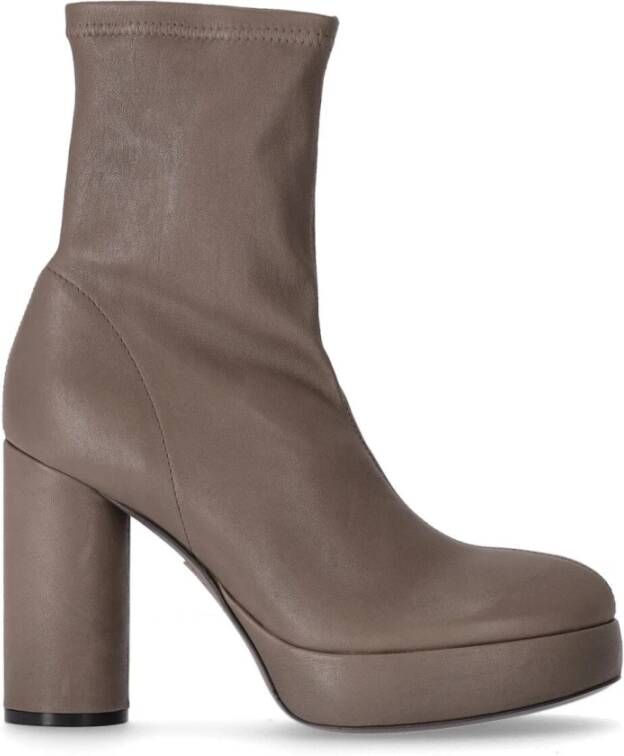 Vic Matié Enkellaarzen VIC MATIÉ PULP SCHLAMM SOCKE STIEFELETTE MIT ABSAT in bruin