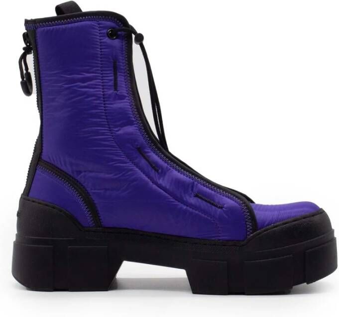 Vic Matié Paars Zwarte Rots Amfibische Laarzen Purple Dames