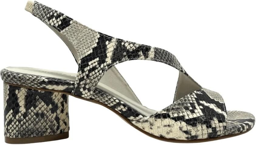 Vic Matié Python-Effect Leren Slingback Sandalen