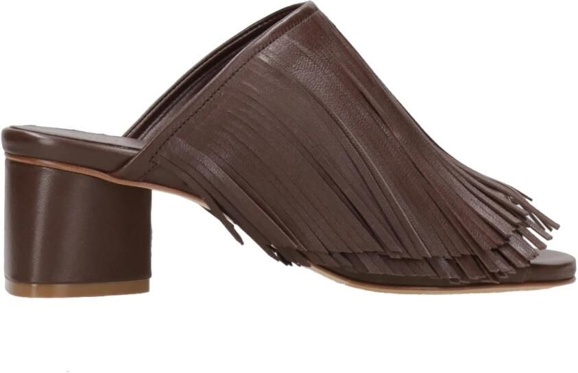 Vic Matié Sandalen van leer met franjes