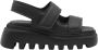 Vic Matié Zwarte rubberen platformsandalen Black Dames - Thumbnail 1