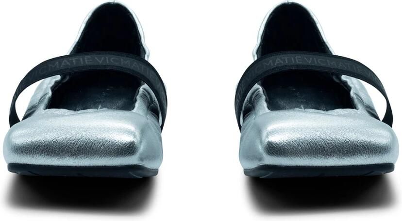 Vic Matié Vierkante gesloten Ballerina Zilver