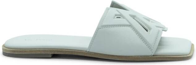 Vic Matié Vierkante open monogram roomkleurige slipper