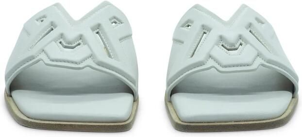 Vic Matié Vierkante open monogram roomkleurige slipper